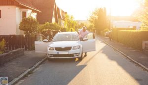 What are the parking considerations when buying a house on the main road