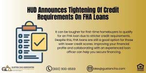 HUD Announces Tightening Of Credit