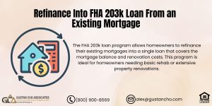 Refinance Into FHA 203k Loan From an Existing Mortgage