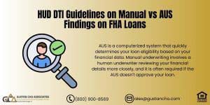 HUD DTI Guidelines on Manual vs AUS Findings