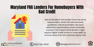 Maryland FHA Lenders For Homebuyers With Bad Credit