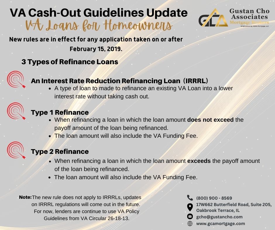 VA Cash out Guidelines Update