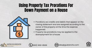 Using Property Tax Prorations For Down Payment on a House