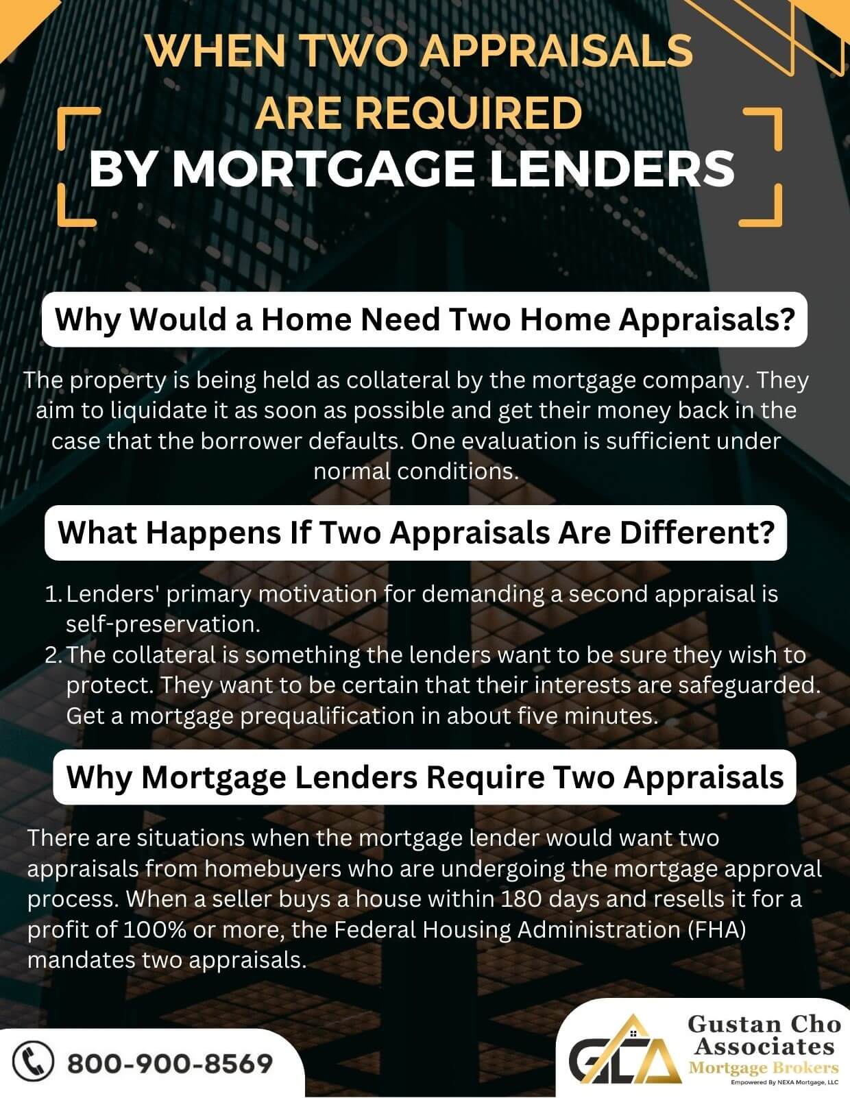 When Two Appraisals Are Required By Mortgage Lenders