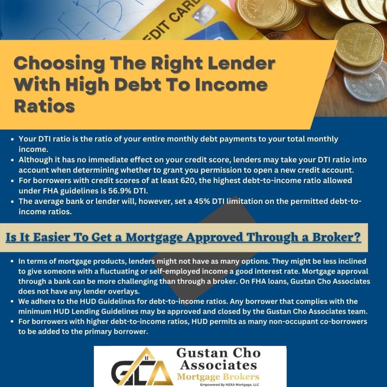 Choosing The Right Lender With High Debt To Income Ratios