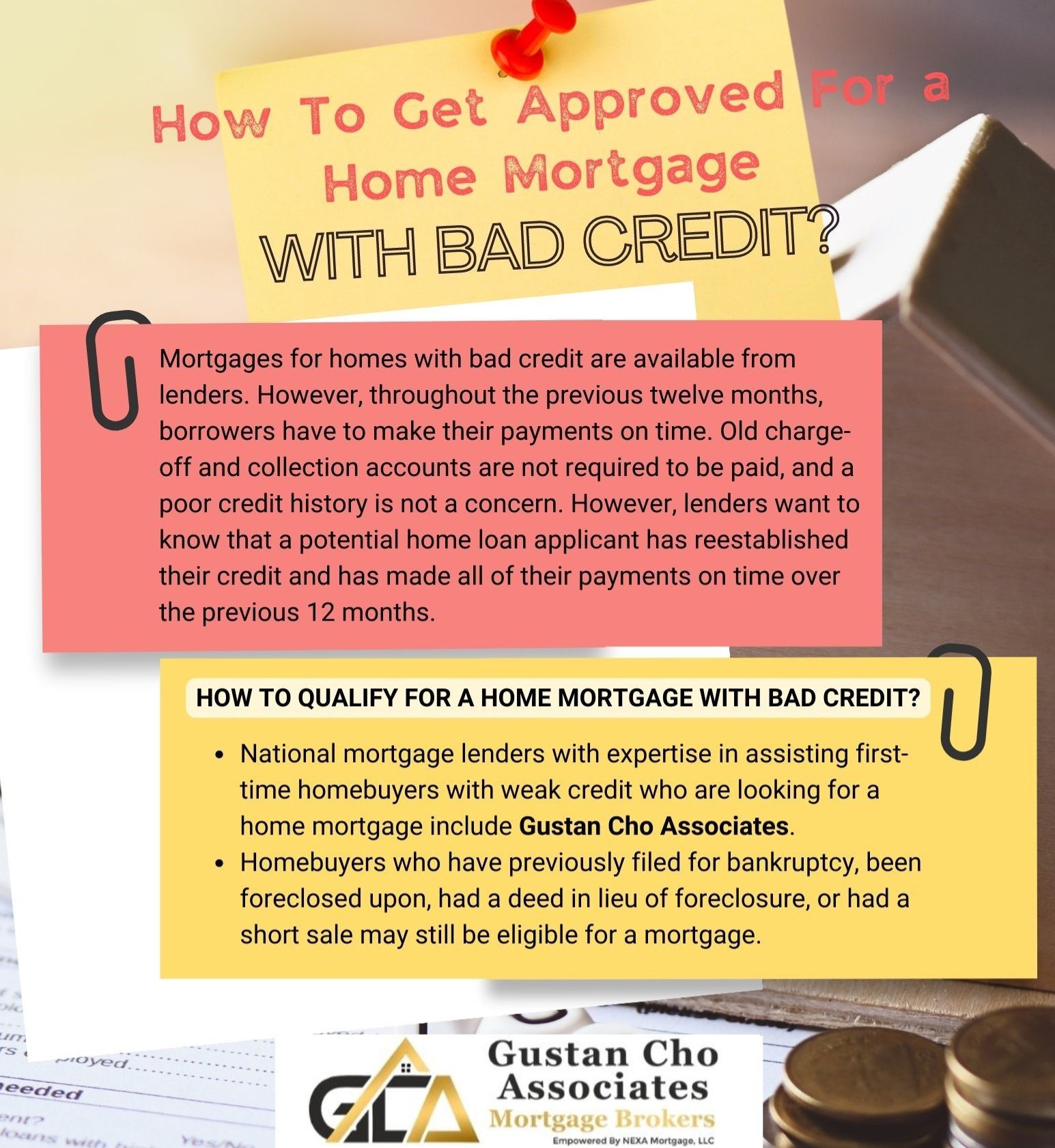 How To Get Approved For a Home Mortgage With Bad Credit
