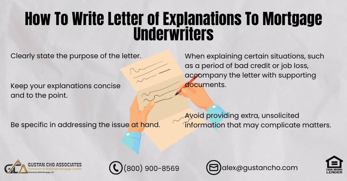 Letter of Explanations