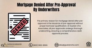 Mortgage Denied After Pre-Approval By Underwriters
