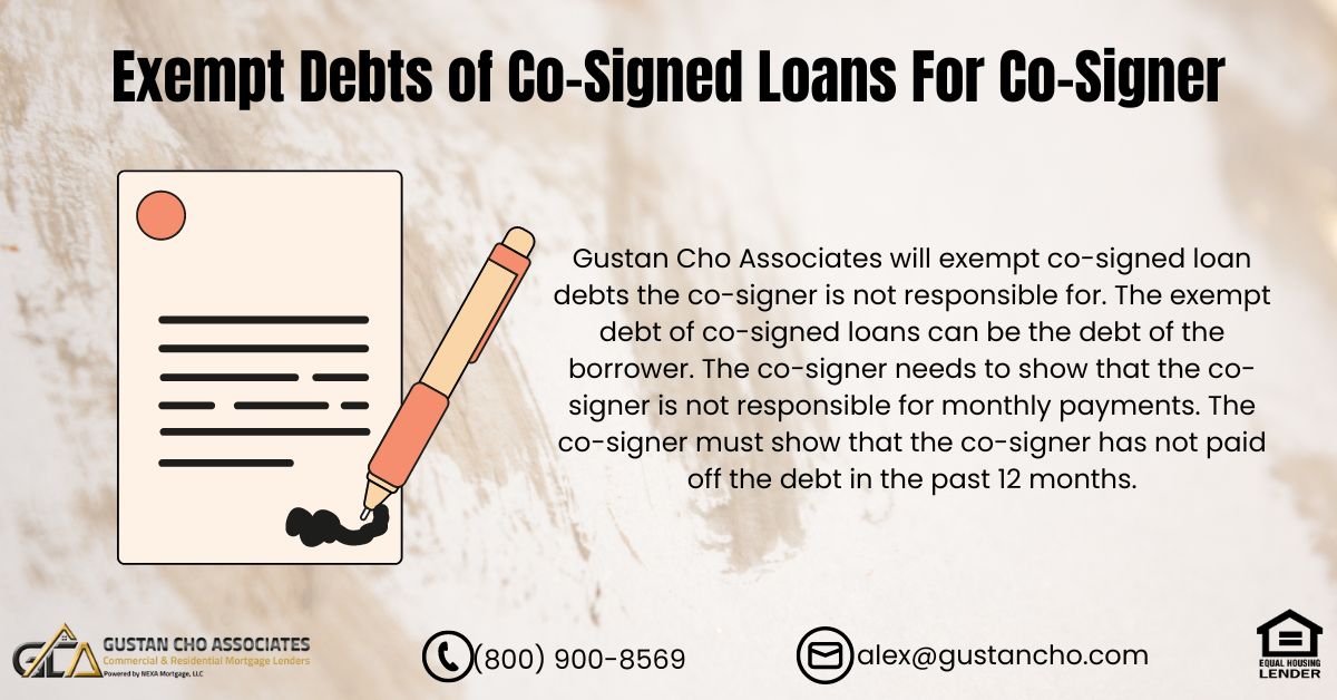 Exempt Debts Of Co-Signed Loans