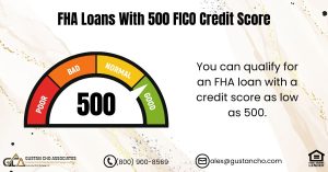 FHA Loans With 500 FICO Credit Score