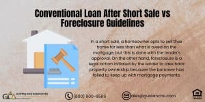 Conventional Loan After Short Sale vs Foreclosure Guidelines