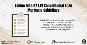 Fannie Mae 97 LTV Conventional Loan Mortgage Guidelines