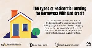 The Types of Residential Lending for Borrowers With Bad Credit