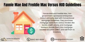 Fannie Mae And Freddie Mac Versus HUD Guidelines