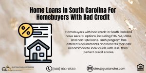Home Loans in South Carolina For Homebuyers With Bad Credit